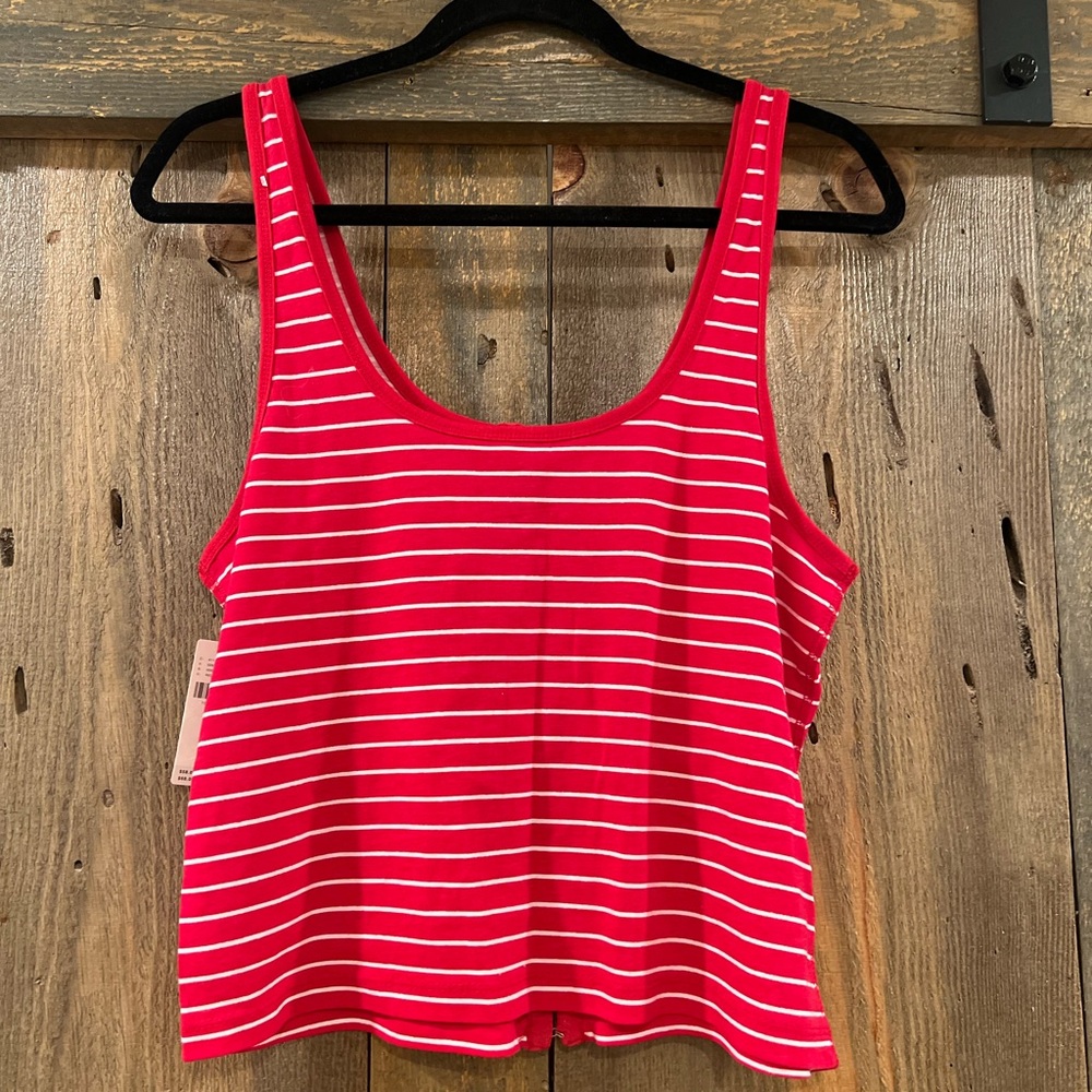 NWT Anthropologie Pilcro Scoop-Neck Stripe Henley Hook Front Tank - Picture 7 of 9